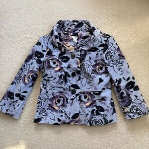 Odille 1960s floral cropped jacket